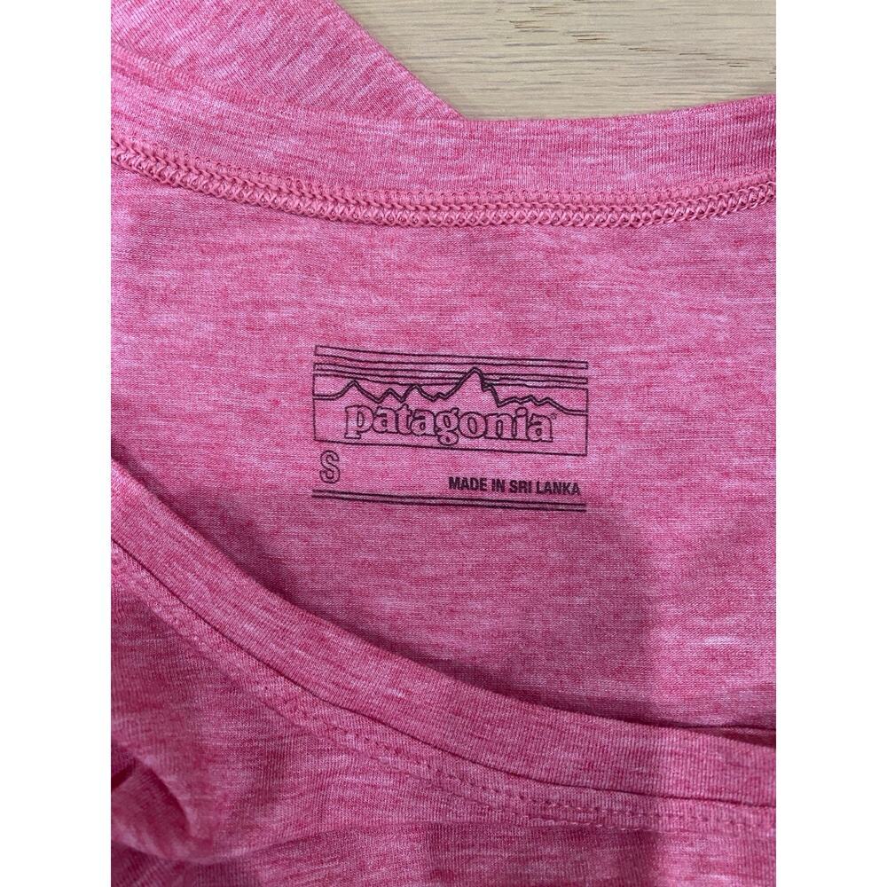 Patagonia Tank Top Shirt Women’s Small Pink Striped Ribbed - Picture 5 of 6